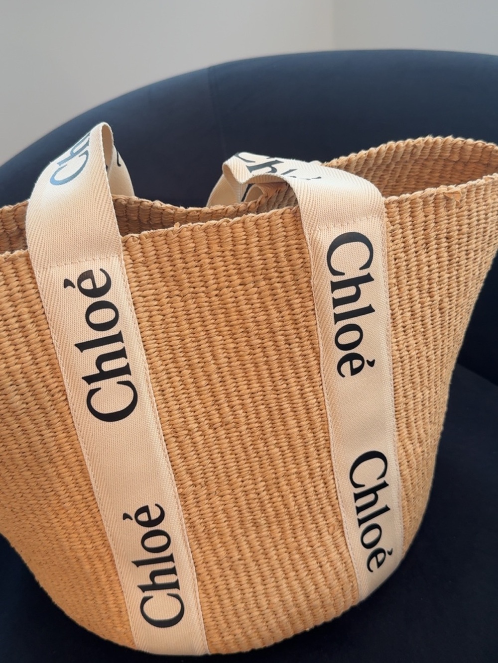 Chloe woven raffia beach bag - Picture 3 of 10